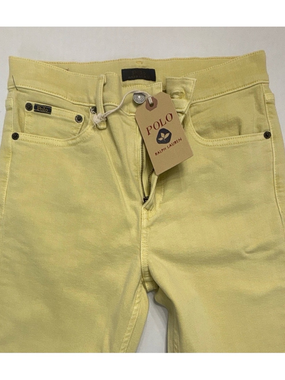Polo Ralph Lauren Tompkins Skinny High Rise Ankle Pants 26 Yellow